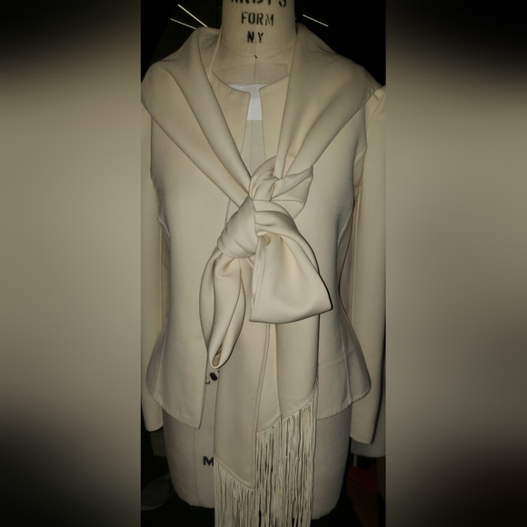 Ralph Lauren Purple label wool bias cut handmade fitted cream jacket - Picture 8 of 16